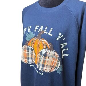 Navy 'Happy Fall Y'all' Dollywood Sweatshirt | Sz XL